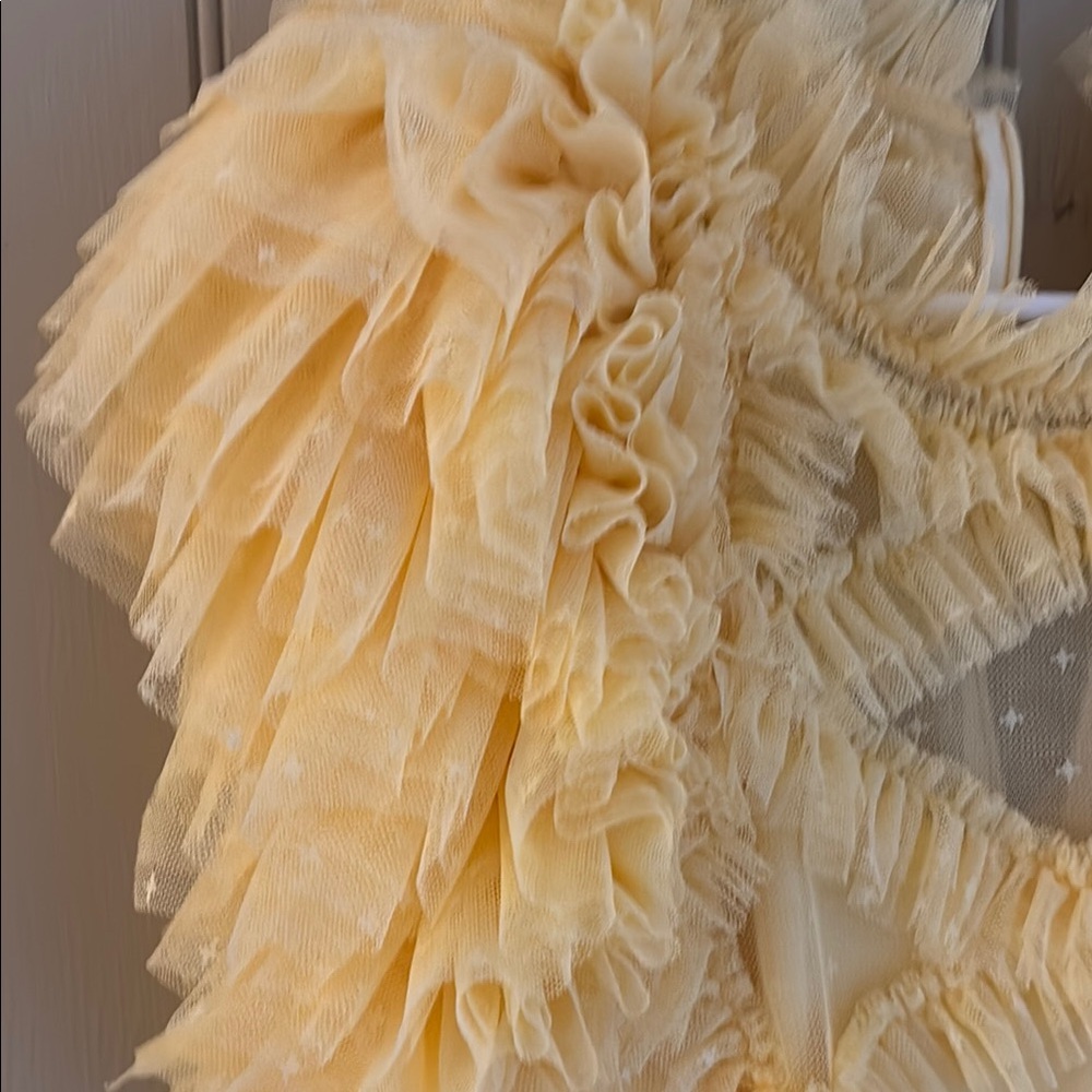 Yellow Ruffled Maxi Dress - Picture 3 of 4